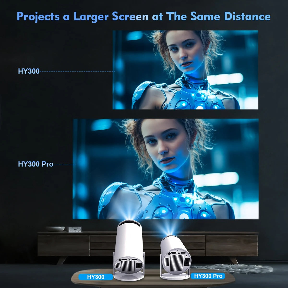 The HY300 PRO 4K projector